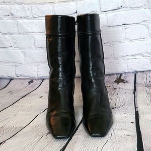 Cole Haan black leather mid calf boots, 7.5